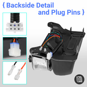 Club Car Precedent Led Head Light with Bumper Replacement or DC 48V to 12V Step-down Converter Kit