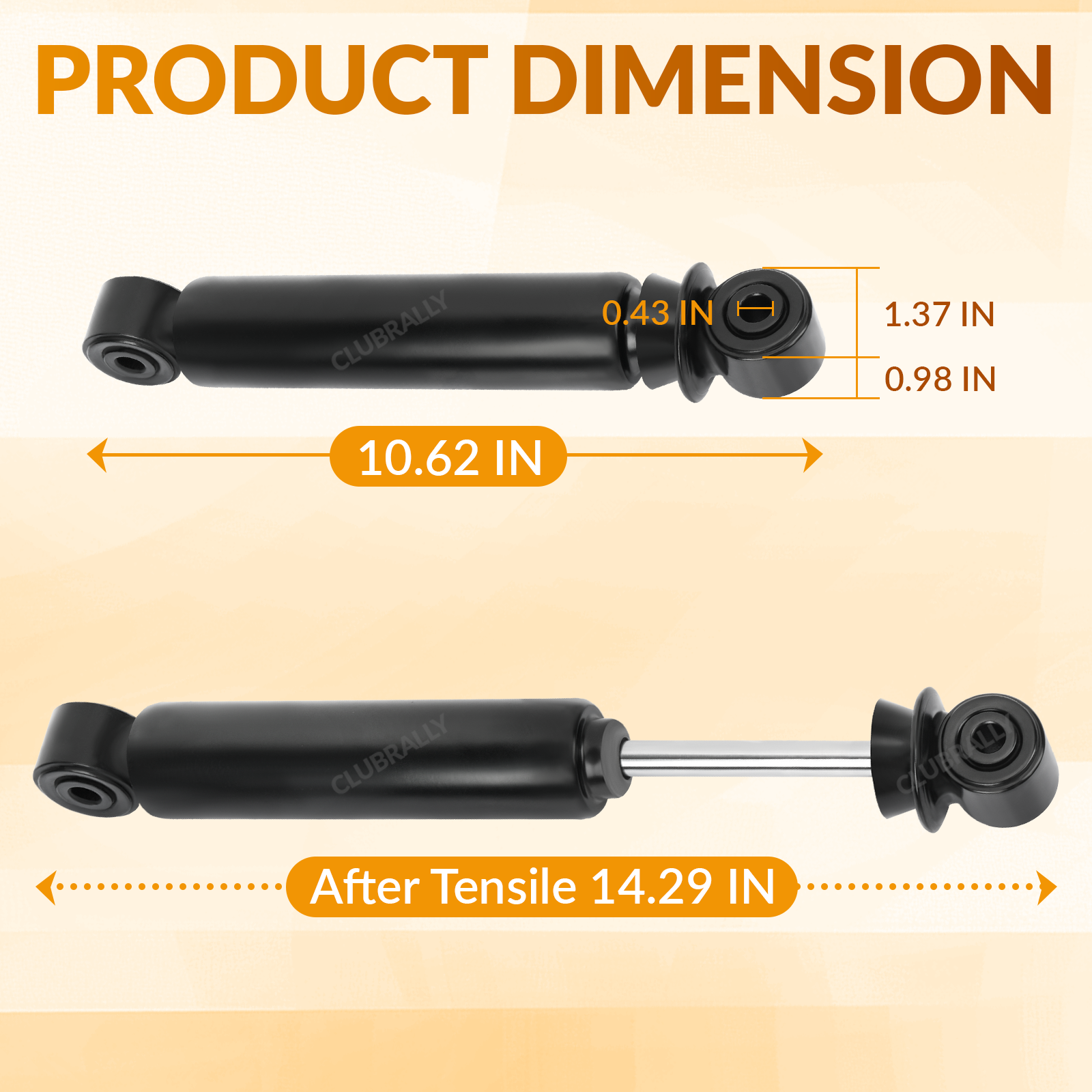 Rear Shock Absorbers for EZGO RXV Golf Cart Gas & Electric |Drive-up