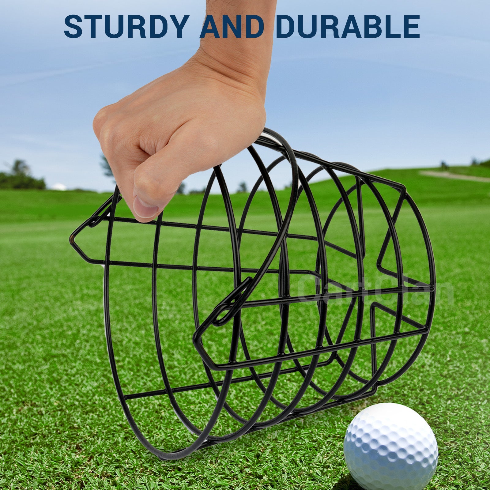 Golf Ball Basket, Golf Ball Container Bucket with Handle, Holds 45 Balls, 2 Pack  |Drive-up