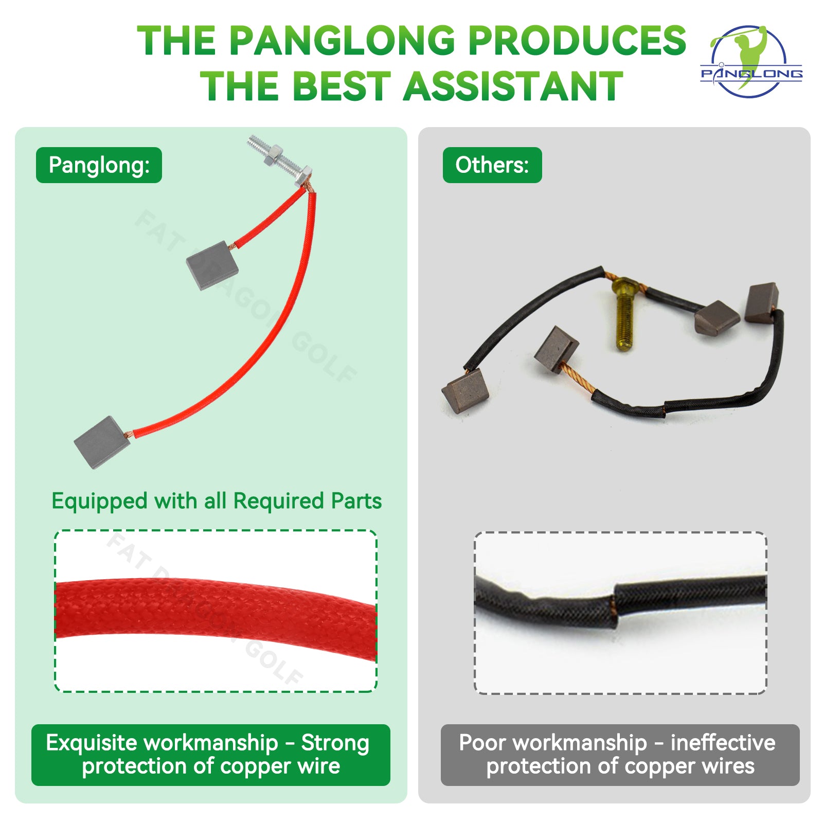 Starter Generator Motor Brush Set Kit for 2010-UP Club Car Precedent Gasoline&2018-up Tempo Golf Cart |Drive-up