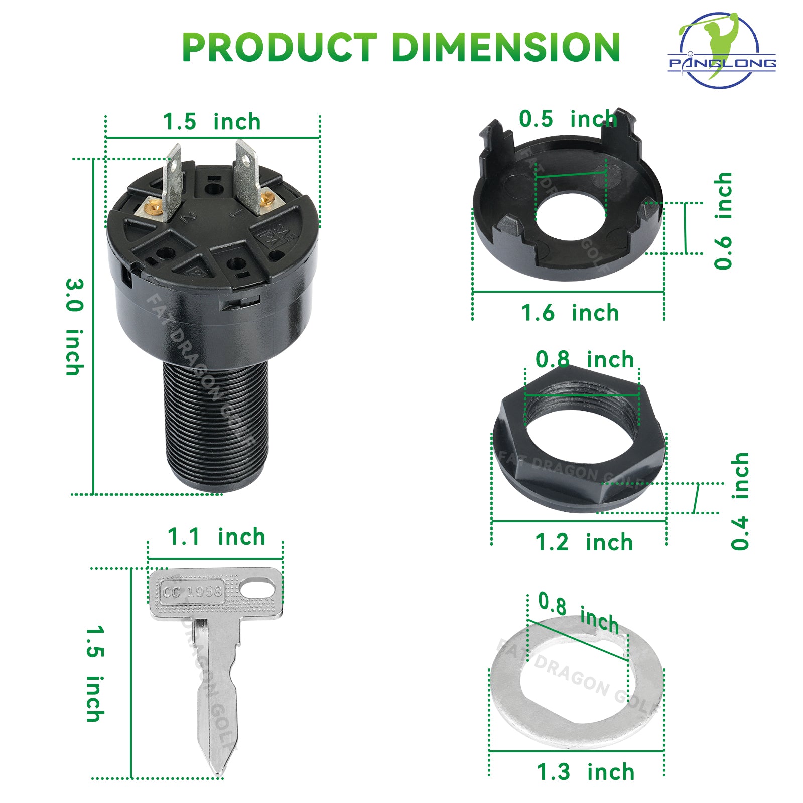 Golf Cart Ignition Switch for Club Car 2004+ Precedent & 2018+ Tempo Electric Models | Drive-up