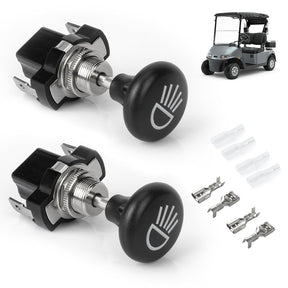 2 PCs Universal Golf Cart Push Button Light Switch
