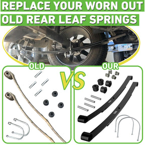 Drive-up Golf Cart Heavy Duty Dual Action Rear Leaf Spring Kit for EZGO RXV 2008-Up, Replaces OEM 604494