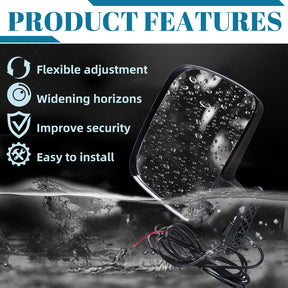 Universal Golf Cart Side Rear View Mirror with Turn Signal for Club Car EZGO Yamaha |Drive-up