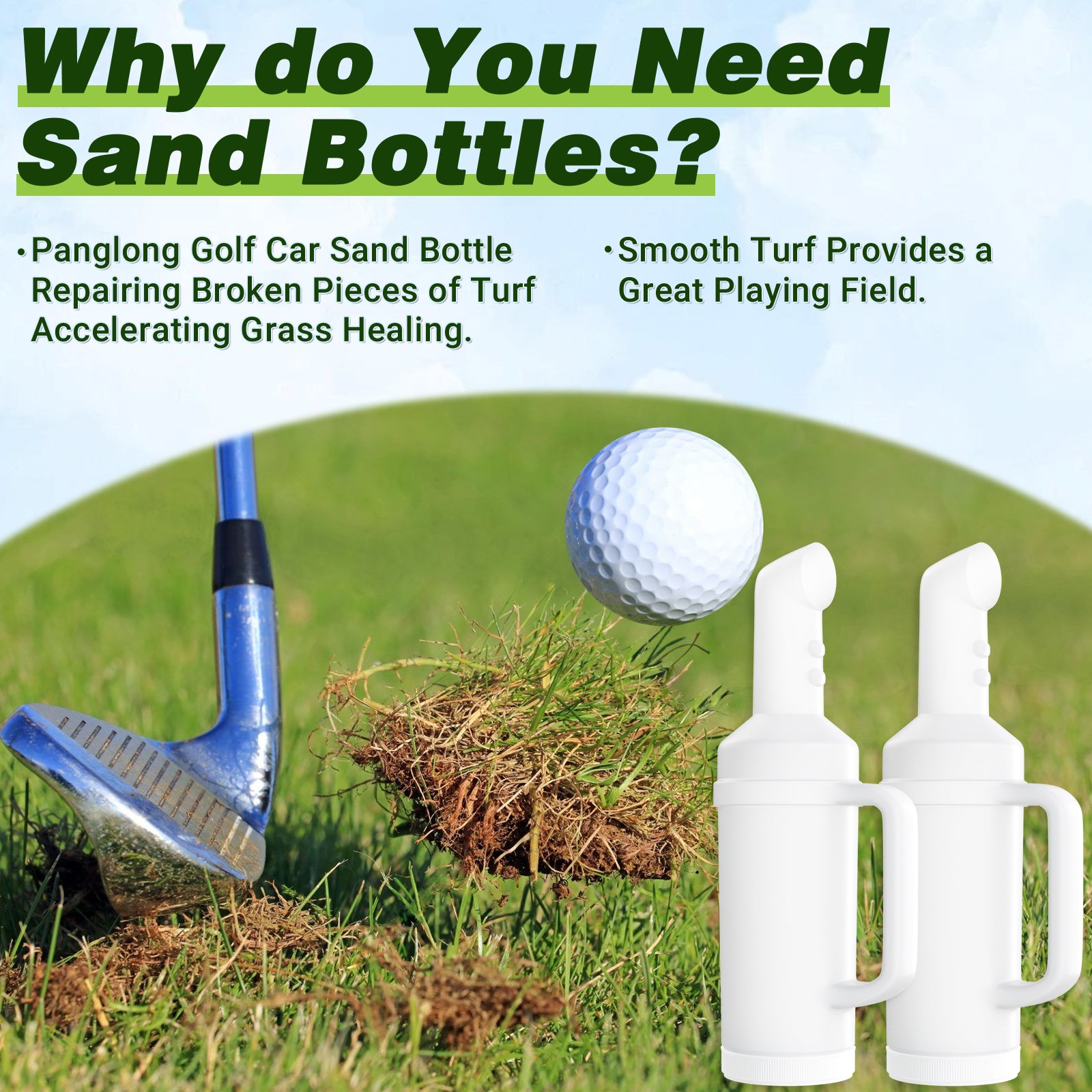 Sand Bottle Kit for Club Car Precedent Golf Carts - 2 Pack | Drive-up