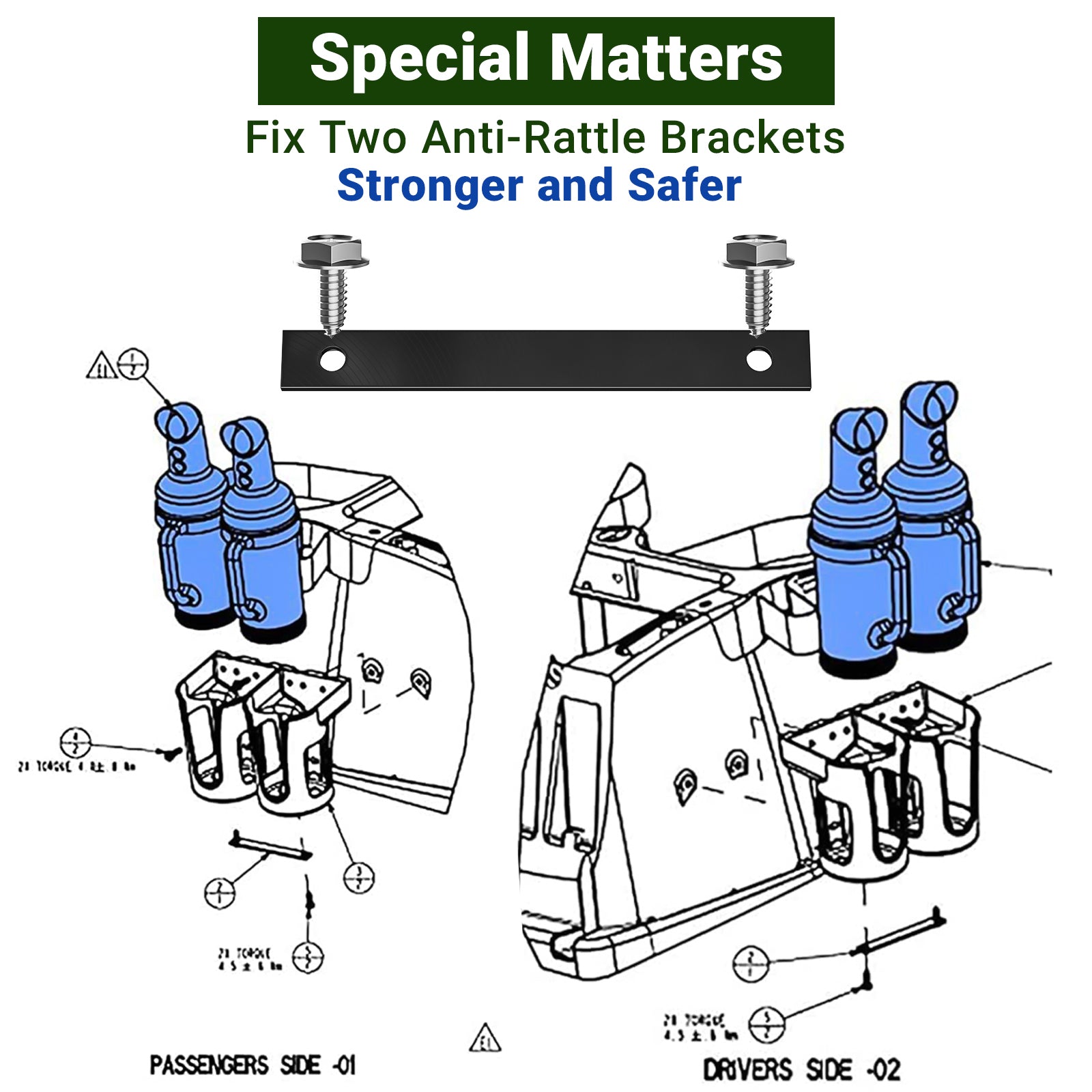 Sand Bottle Kit for Club Car Precedent Golf Carts - 2 Pack | Drive-up