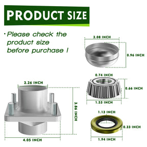 Golf Carts DS Aluminum Front Hub and Bearing Fit 1981-2003 Club Car DS, OEM #1011892 |Drive-up