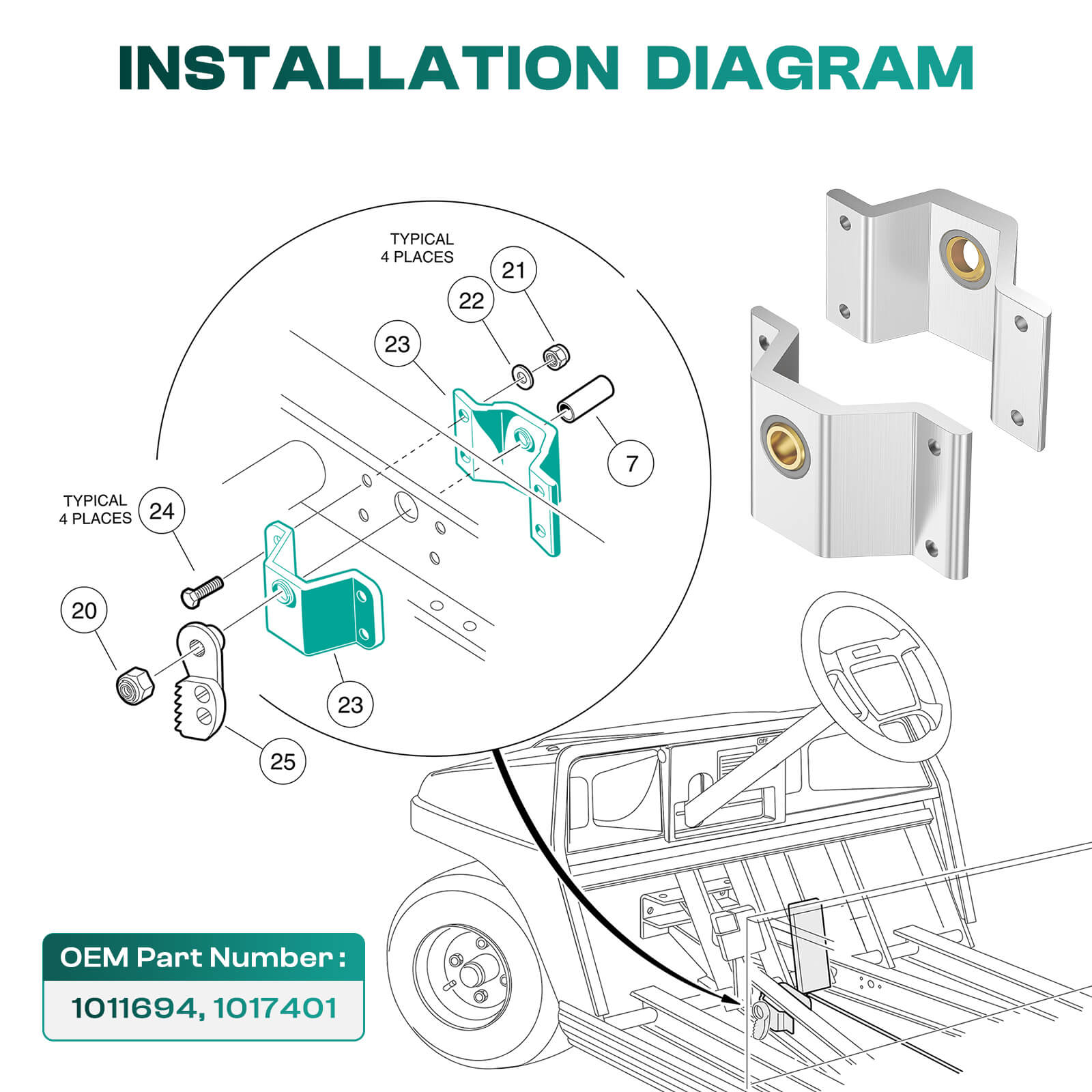 Club Car DS accelerator rod