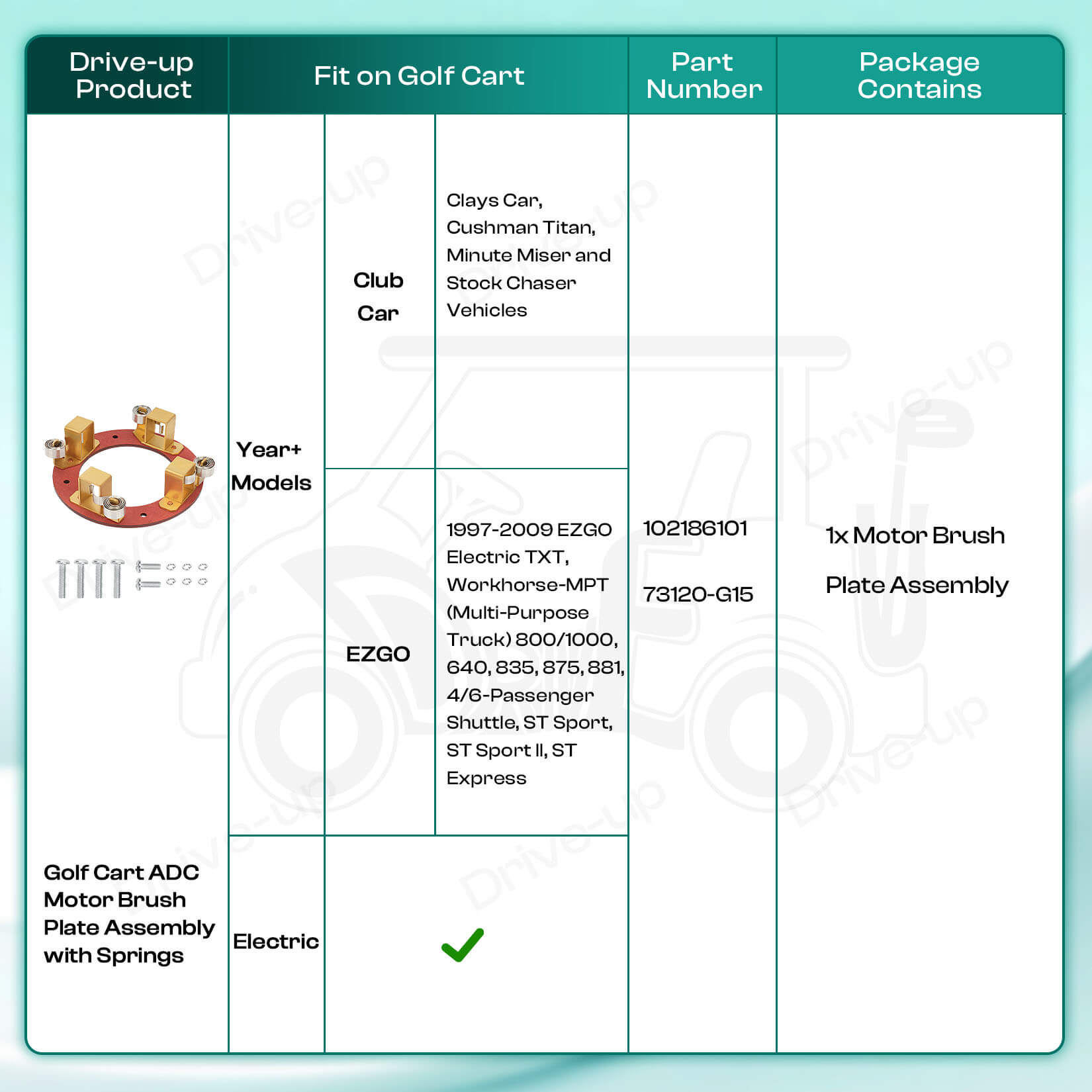 Golf Cart Motor Brushes Plate Assembly