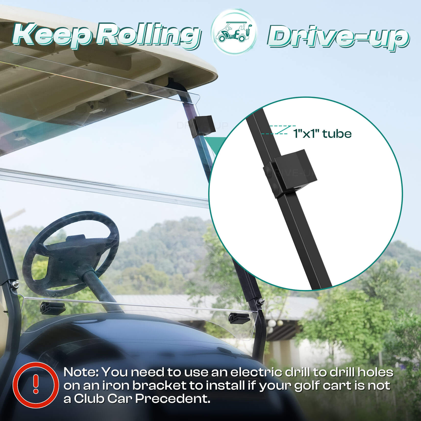 Upper Golf Cart Windshield Retaining Clips for Club Car Precedent