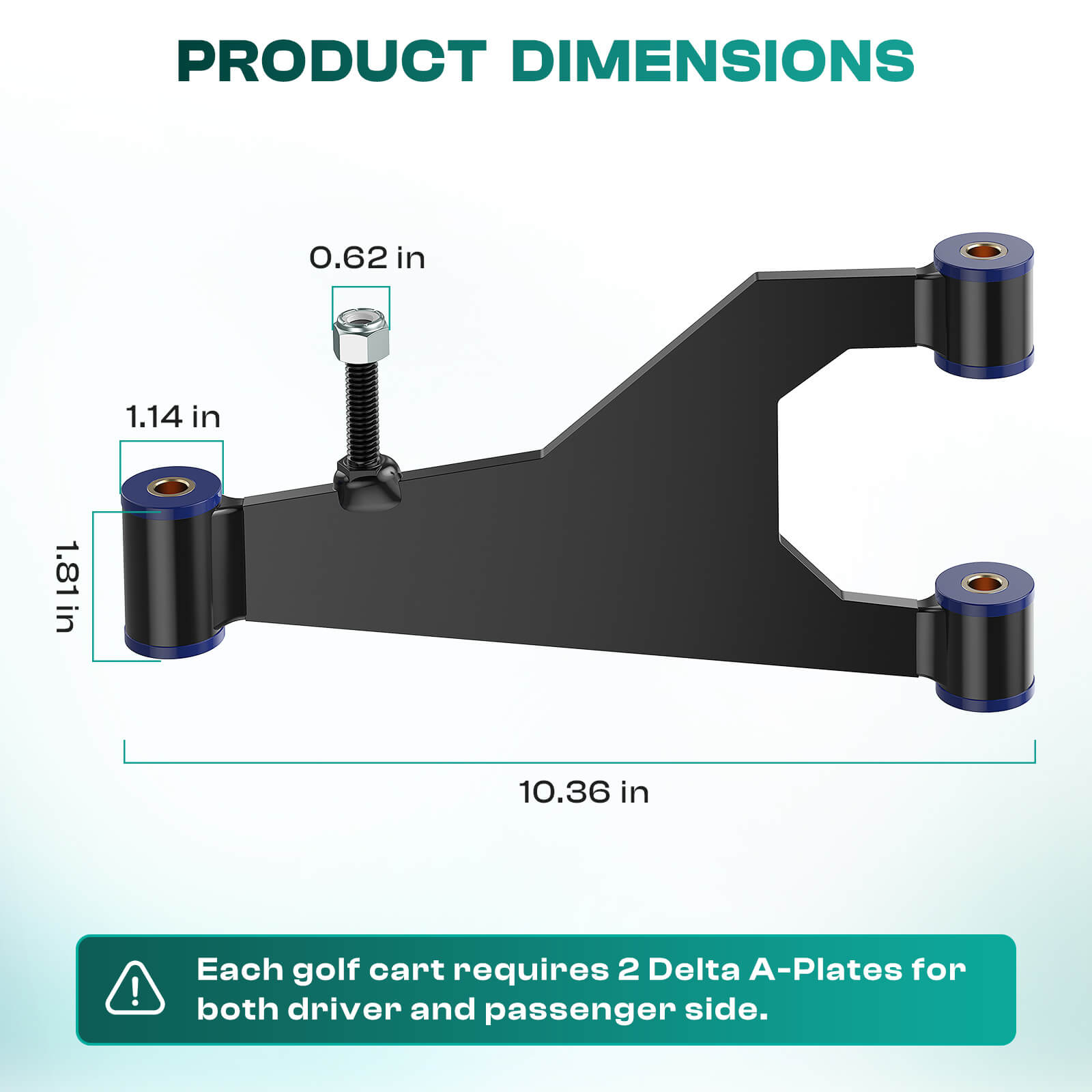 Delta A-Plate Lift Kit for Club Car DS