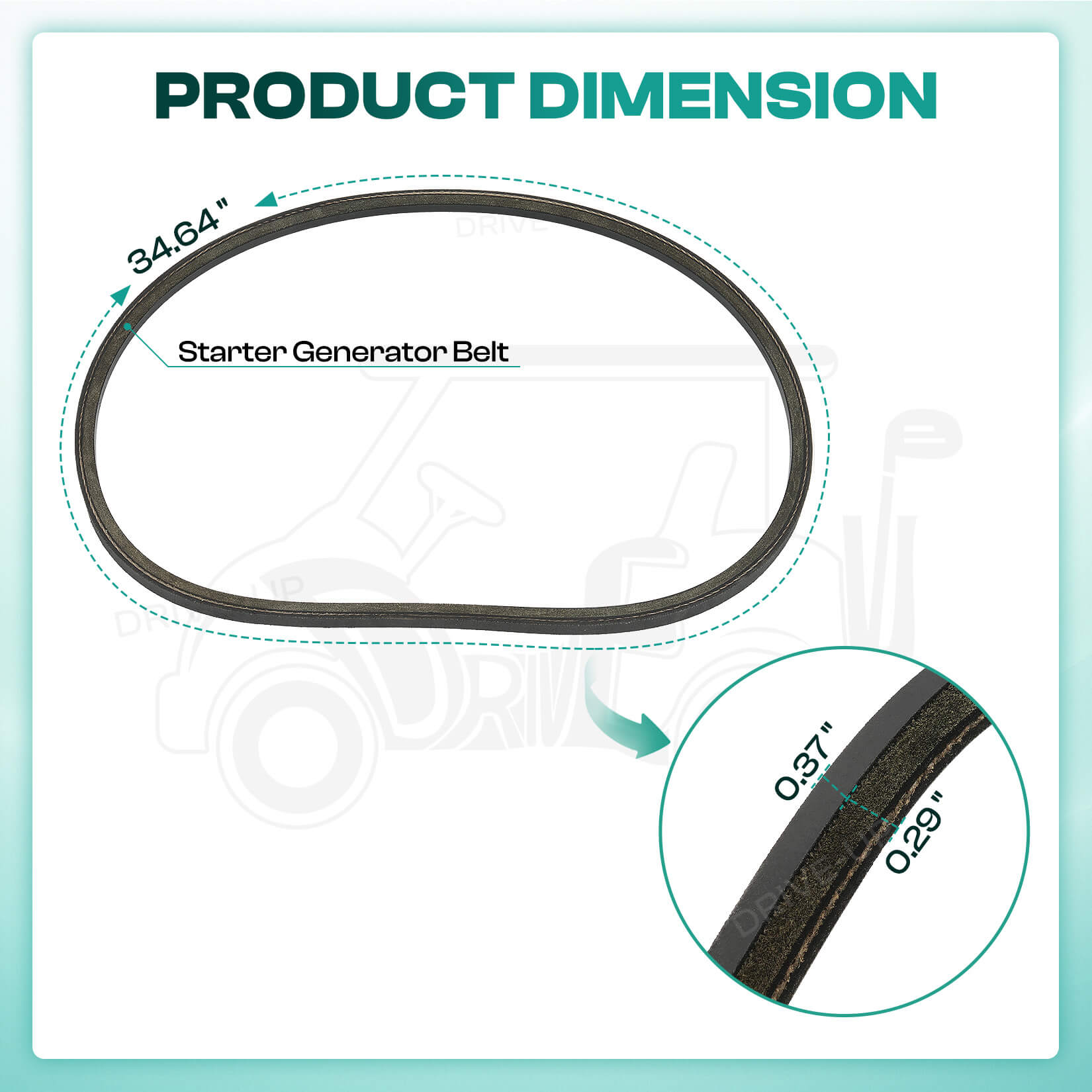 Club Car Starter Generator Belt