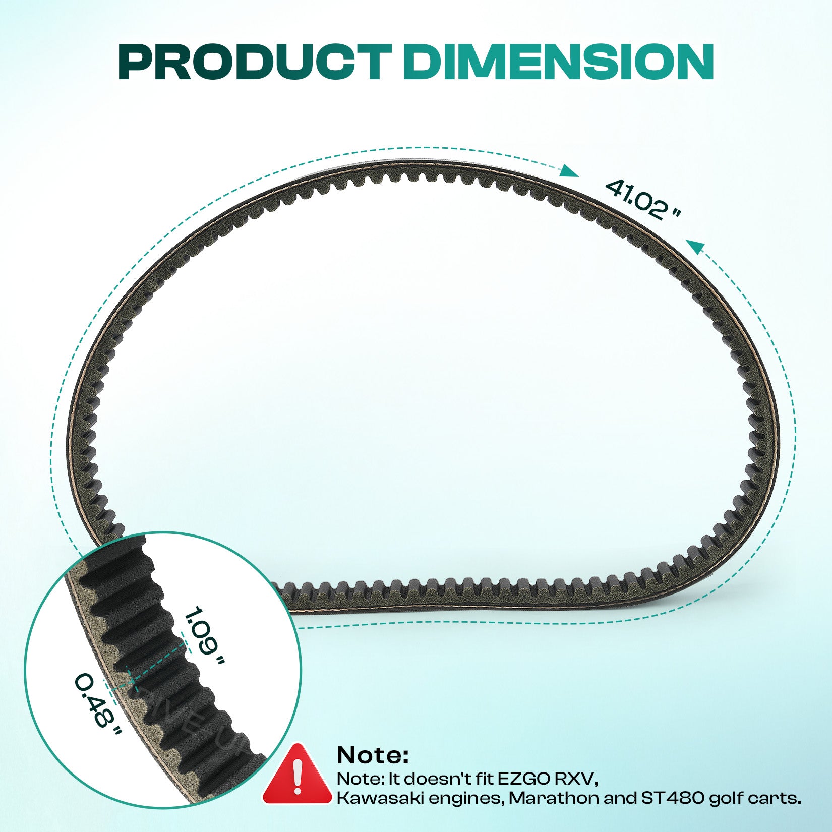ezgo txt golf cart clutch drive belt