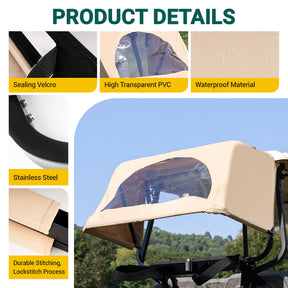 Golf Cart Universal Rear Golf Bag Rain Cover, Foldable Rain Cover | Drive-up