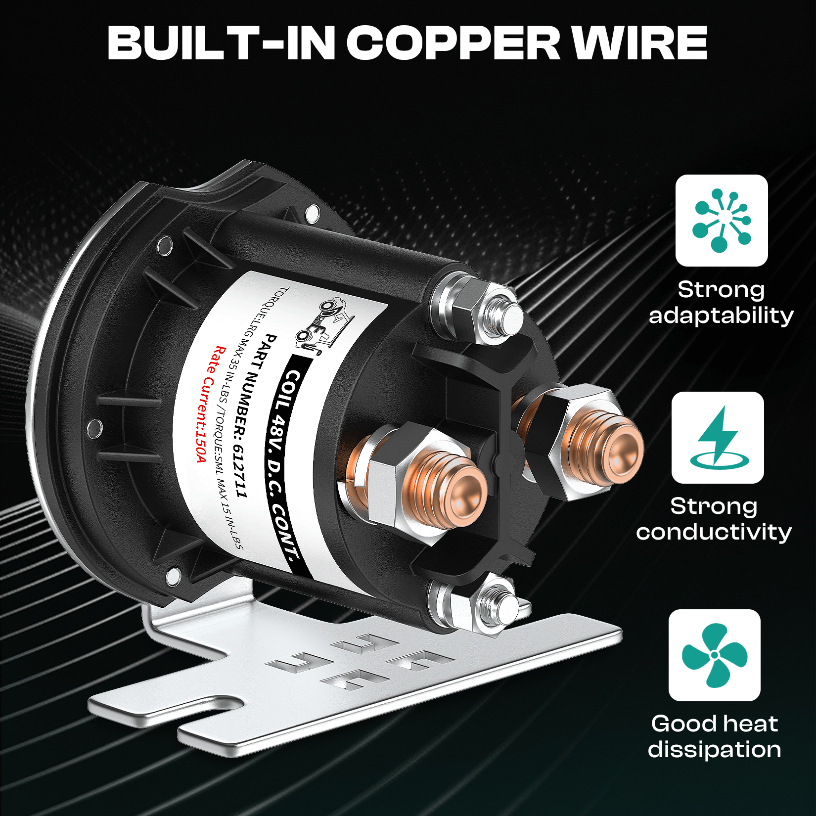 EZGO Golf Cart Solenoid for 48V TXT and MPT Vehicles | Drive-up