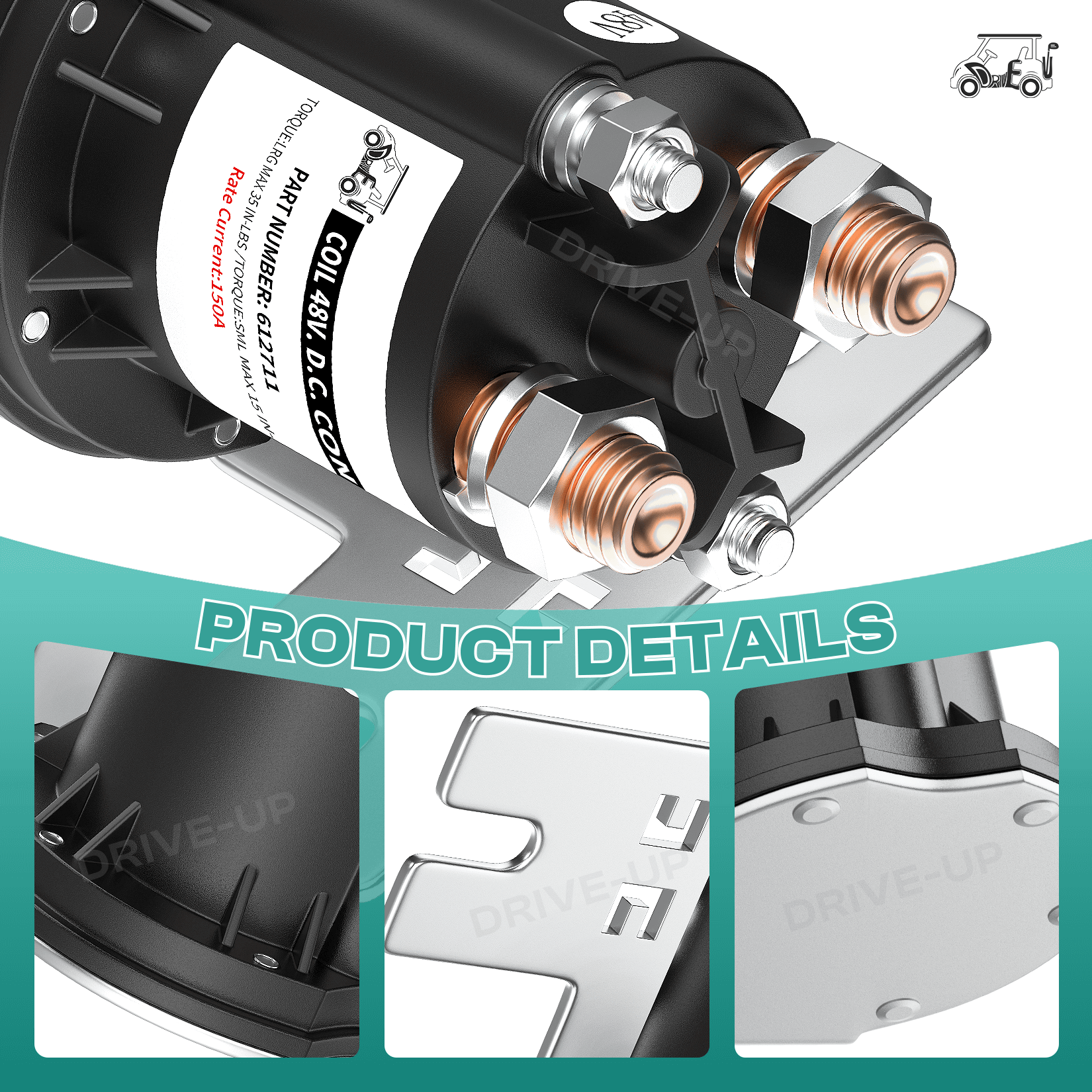 EZGO Golf Cart Solenoid for 48V TXT and MPT Vehicles | Drive-up