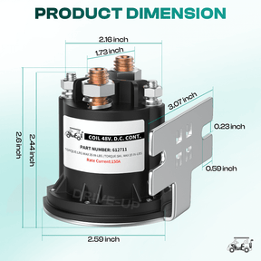 EZGO Golf Cart Solenoid for 48V TXT and MPT Vehicles | Drive-up