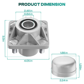Golf Cart Front Wheel Hub Assembly with Hub Bearing Fits EZGO RXV - 2Pcs