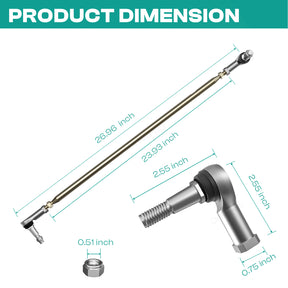 Drive-up Golf Cart Tie Rod Assembly for EZGO TXT 2001-Up Gas Electric Models OEM 70876-G02 70902-G01 70902-G02