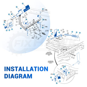 Club Car Accelerator Pedal Repair bag Fits DS 1996-UP E&G Golf Cart, included Brake Block Mounting Set & DS Accelerator Pedal, Replace OEM #1017696 |Drive-up
