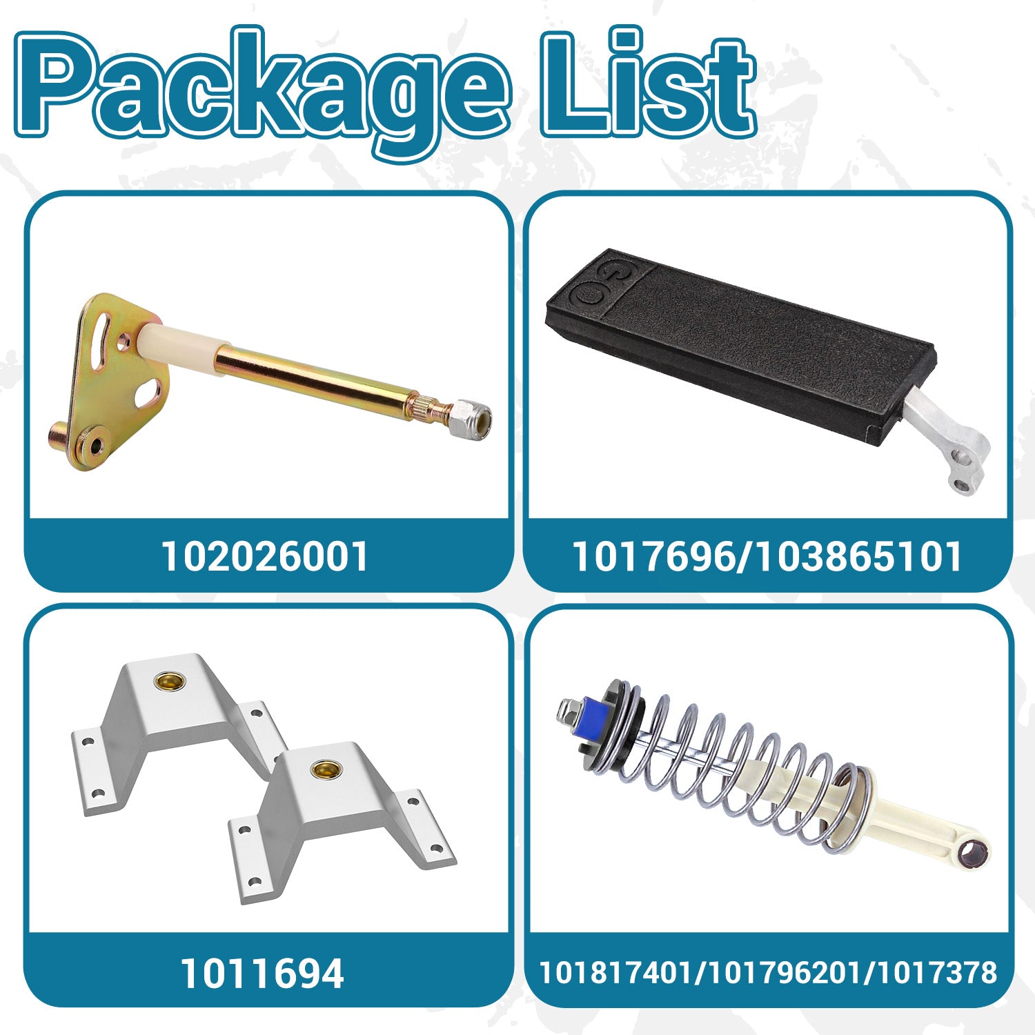 Drive-up Club Car DS Pedal Rebuild Kit, Golf Cart Pedal Repair Kit E&G