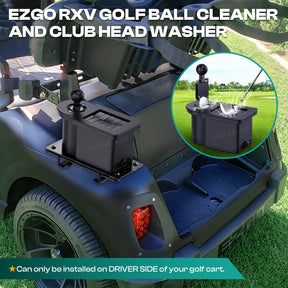 Golf Ball Cleaner and Club Cleaner Kit - Driver Side for EZGO RXV | Drive-up
