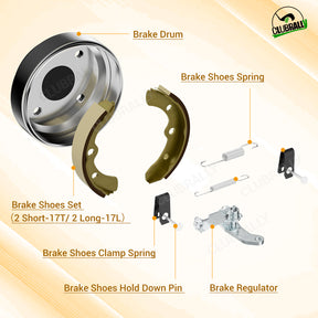 Rear Brake Drum/Hub and Brake Shoes Deluxe Repair Kit, for Club Car | Drive-up