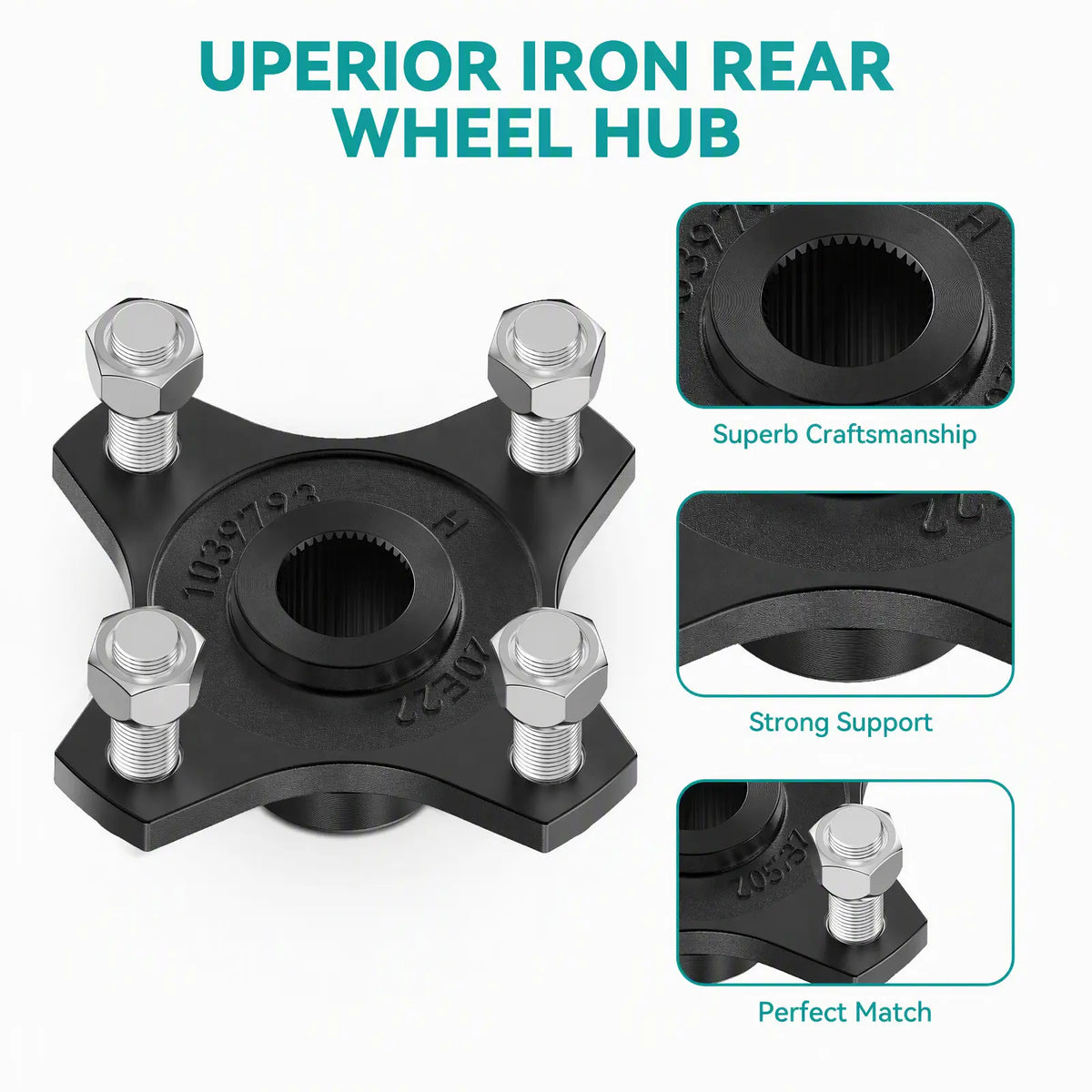 Club Car Rear Wheel Hubs Replacement 2PC Gas