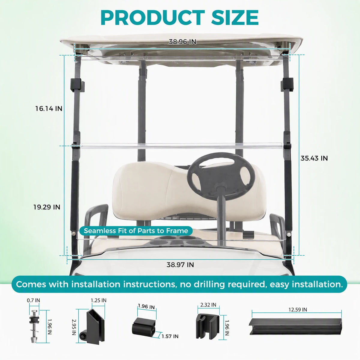 Golf Cart Windshield for Yamaha G29