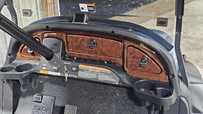 Carbon Fiber Dashboard Cover for Club Car Precedent Golf Cart Dash Panel with Lockable Glove Boxes