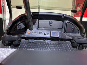 Carbon Fiber Dashboard Cover for Club Car Precedent Golf Cart Dash Panel with Lockable Glove Boxes