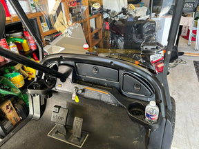 Carbon Fiber Dashboard Cover for Club Car Precedent Golf Cart Dash Panel with Lockable Glove Boxes