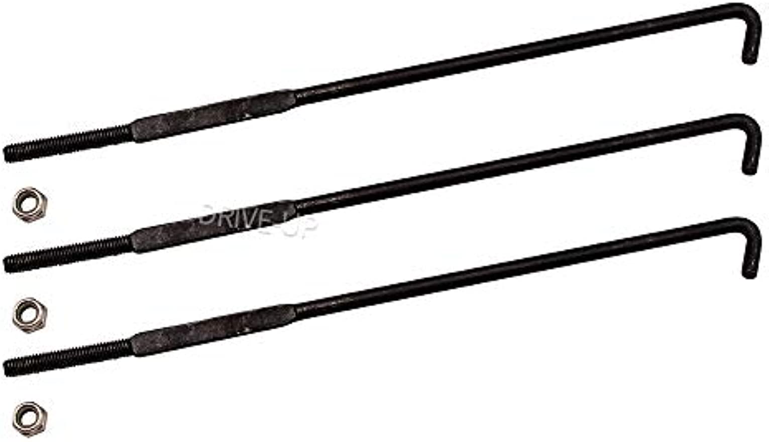 3Pack EZGO Electric RXV Battery Hold Down Rod J-Bolt with Nut